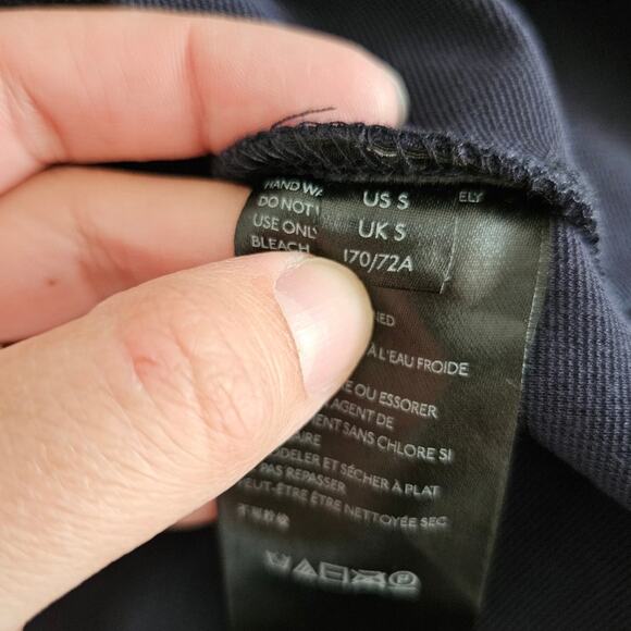 Maeve | Anthropologie Dark Blue A-Line Short Mini Skirt sz Small Minimalist Work - Picture 4 of 6